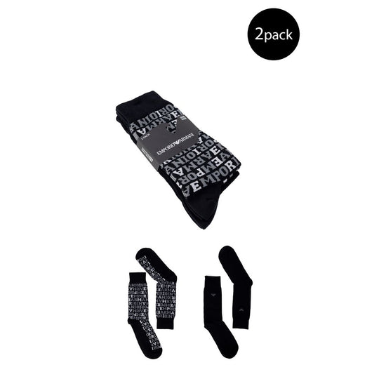 Emporio Armani Underwear Black Cotton Socks