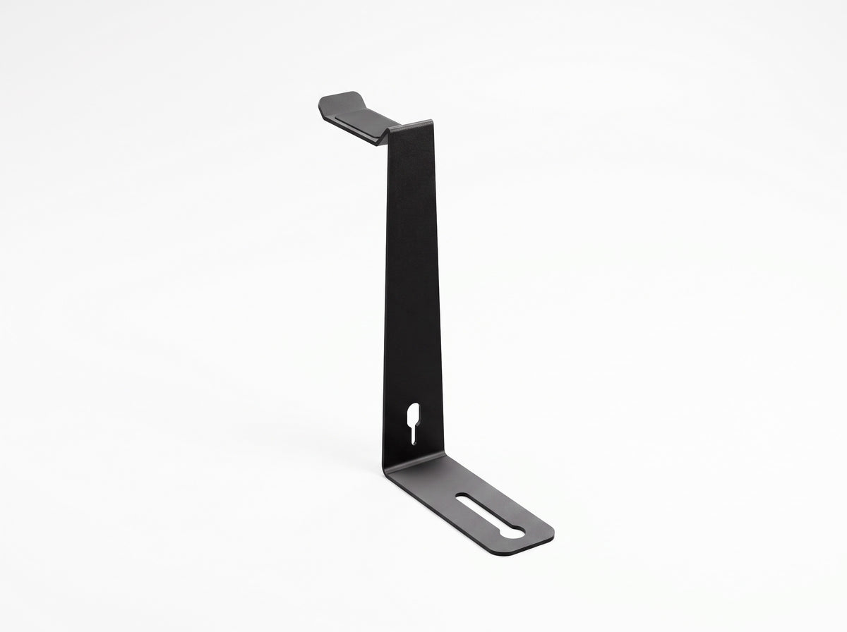 Headphone Stand for Monitor Riser in Black – clean studio packshot | Rablo