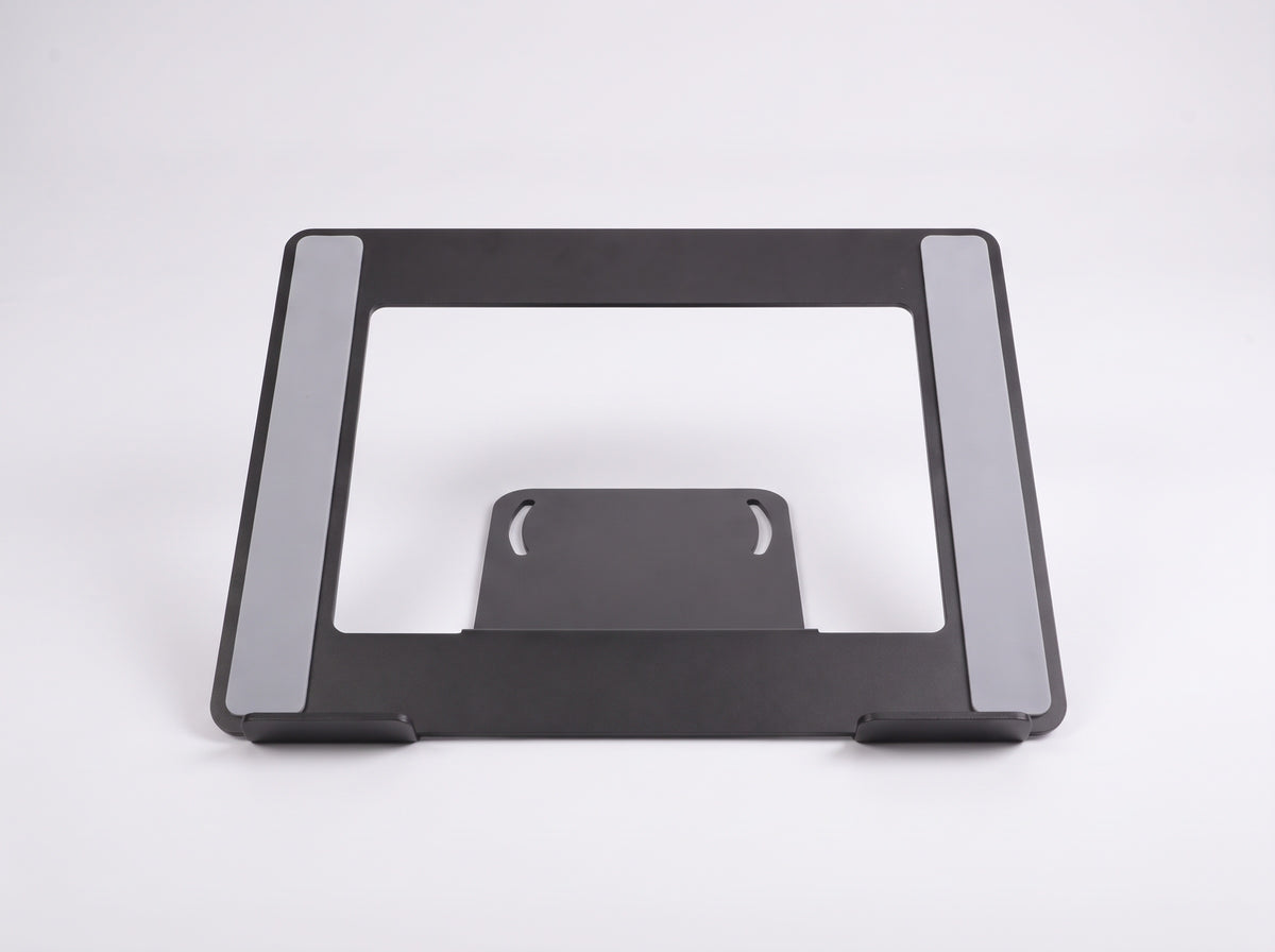 Laptop Stand for Monitor Riser in Black – front view | Rablo