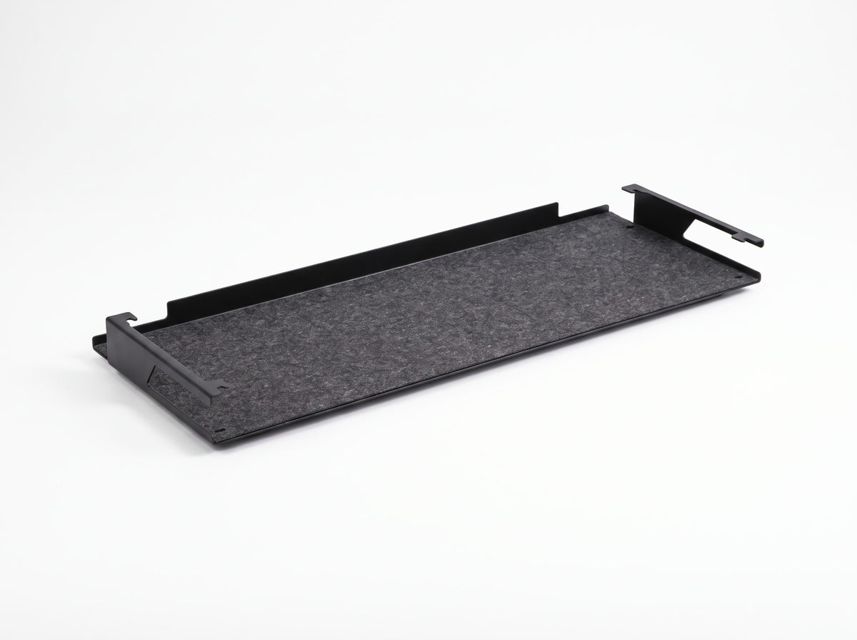 Storage Shelf for Monitor Riser in Black, size Medium – clean studio packshot | Rablo #Size_Medium