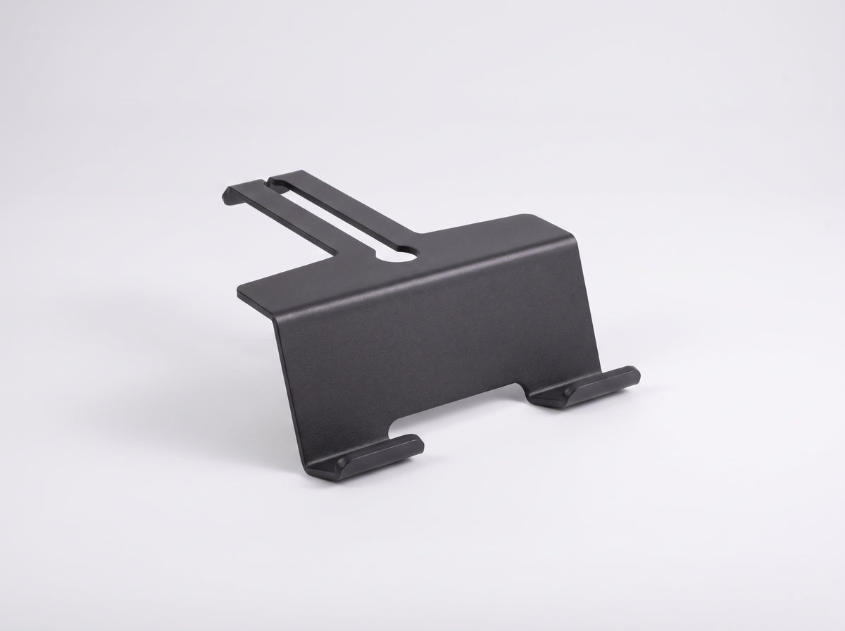 Tablet Stand for Monitor Riser in Black – clean studio packshot | Rablo