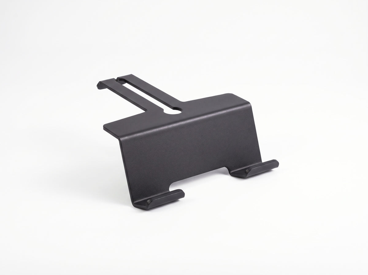 Tablet Stand for Monitor Riser in Black – clean studio packshot | Rablo