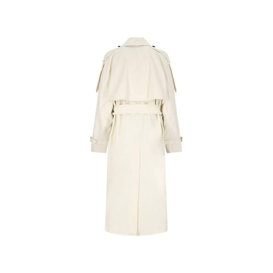 Burberry White Cotton Coat