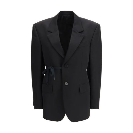 Balenciaga Black Wool Jackets And Coat