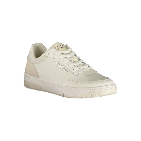 Tommy Hilfiger White Polyurethane Men's Sneaker