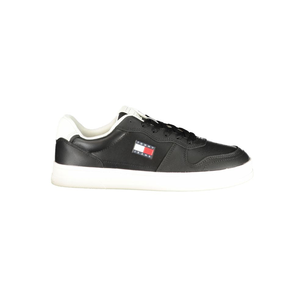 Tommy Hilfiger Black Polyurethane Women Sneaker