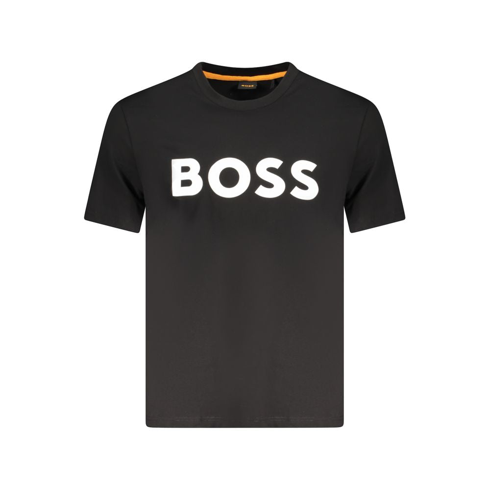 Hugo Boss Black Cotton Men T-Shirt