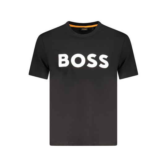 Hugo Boss Black Cotton Men T-Shirt