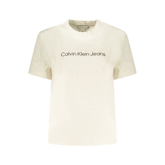 Calvin Klein Beige Cotton Women T-Shirt