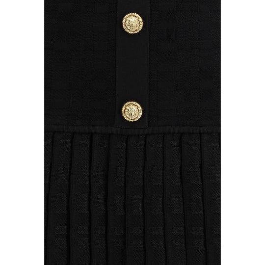 Balmain Black Viscose Cocktail Dress