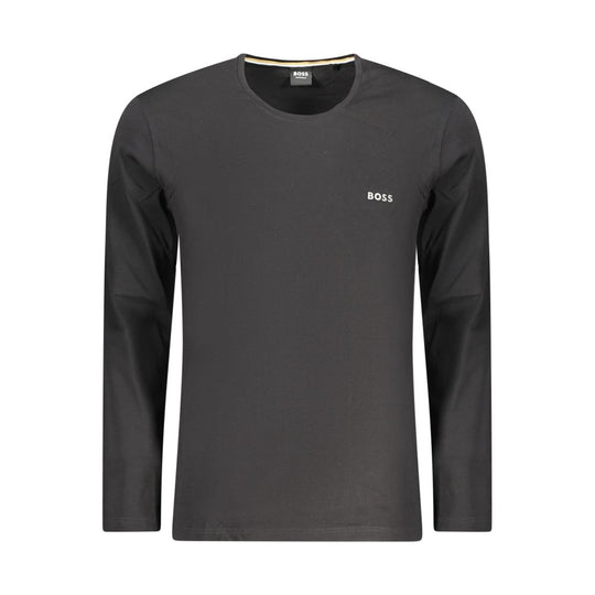 Hugo Boss Black Cotton Men T-Shirt