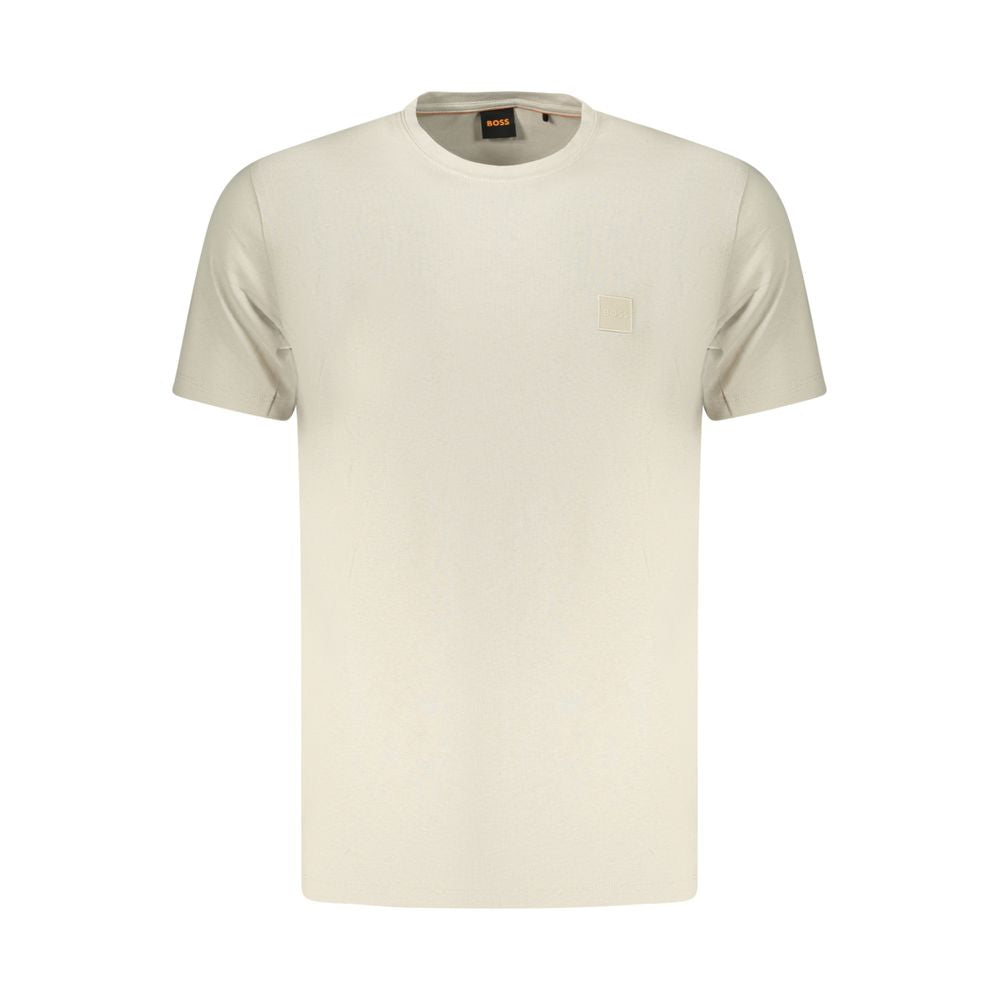 Hugo Boss Beige Cotton Men T-Shirt