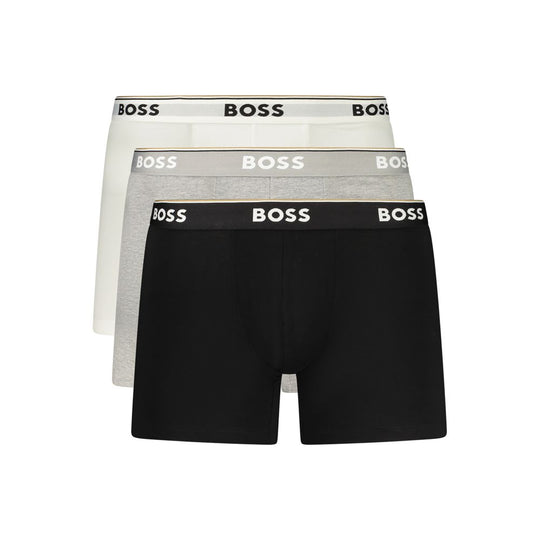 Hugo Boss Grey Cotton Men's Boxer Short
