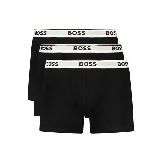 Hugo Boss Black Cotton Men Boxer