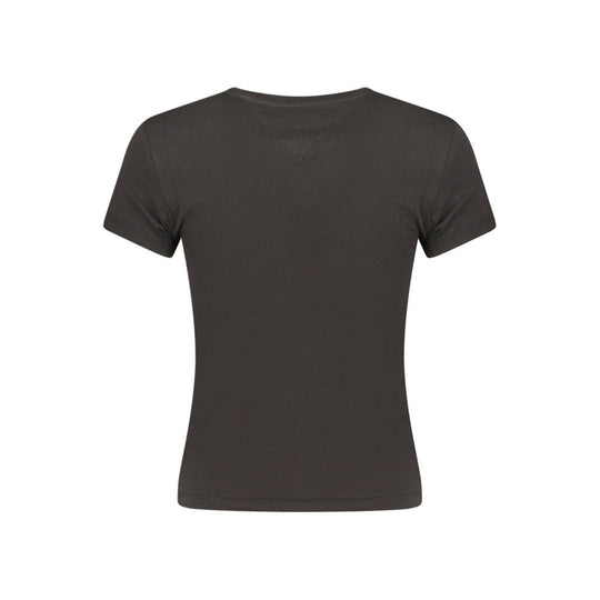 Tommy Hilfiger Black Cotton Women T-Shirt