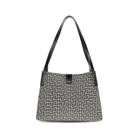 Balmain Black Cotton Shoulder Bag