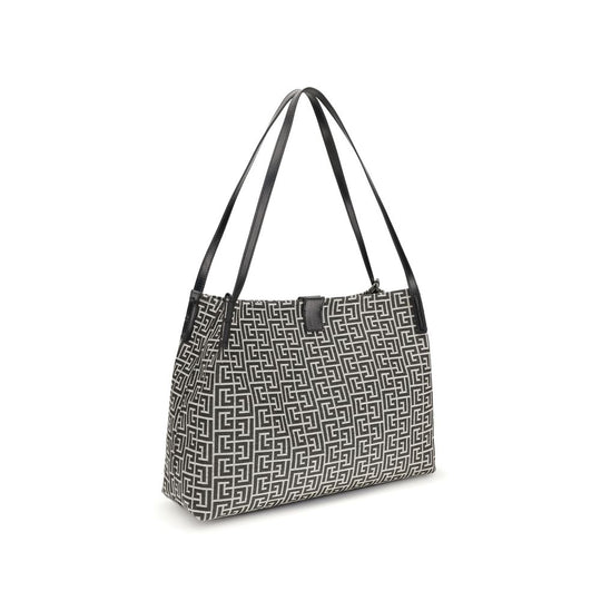 Balmain Black Cotton Shoulder Bag