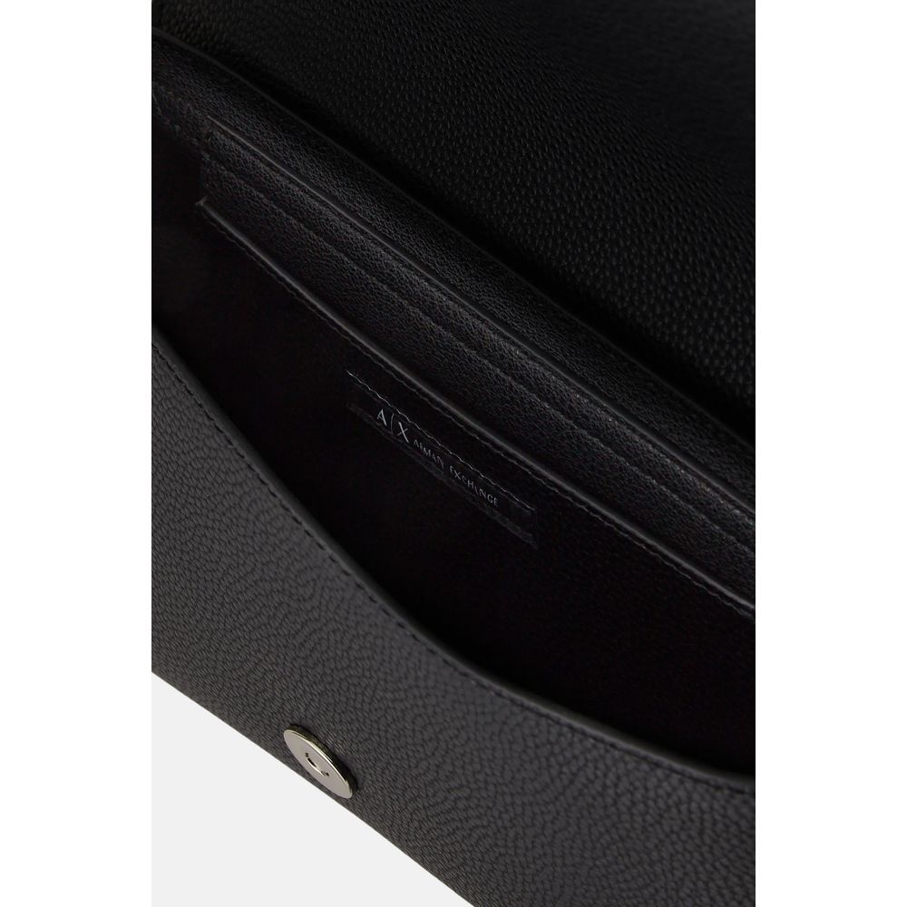 Armani Exchange Black Artificial Leather Handbag