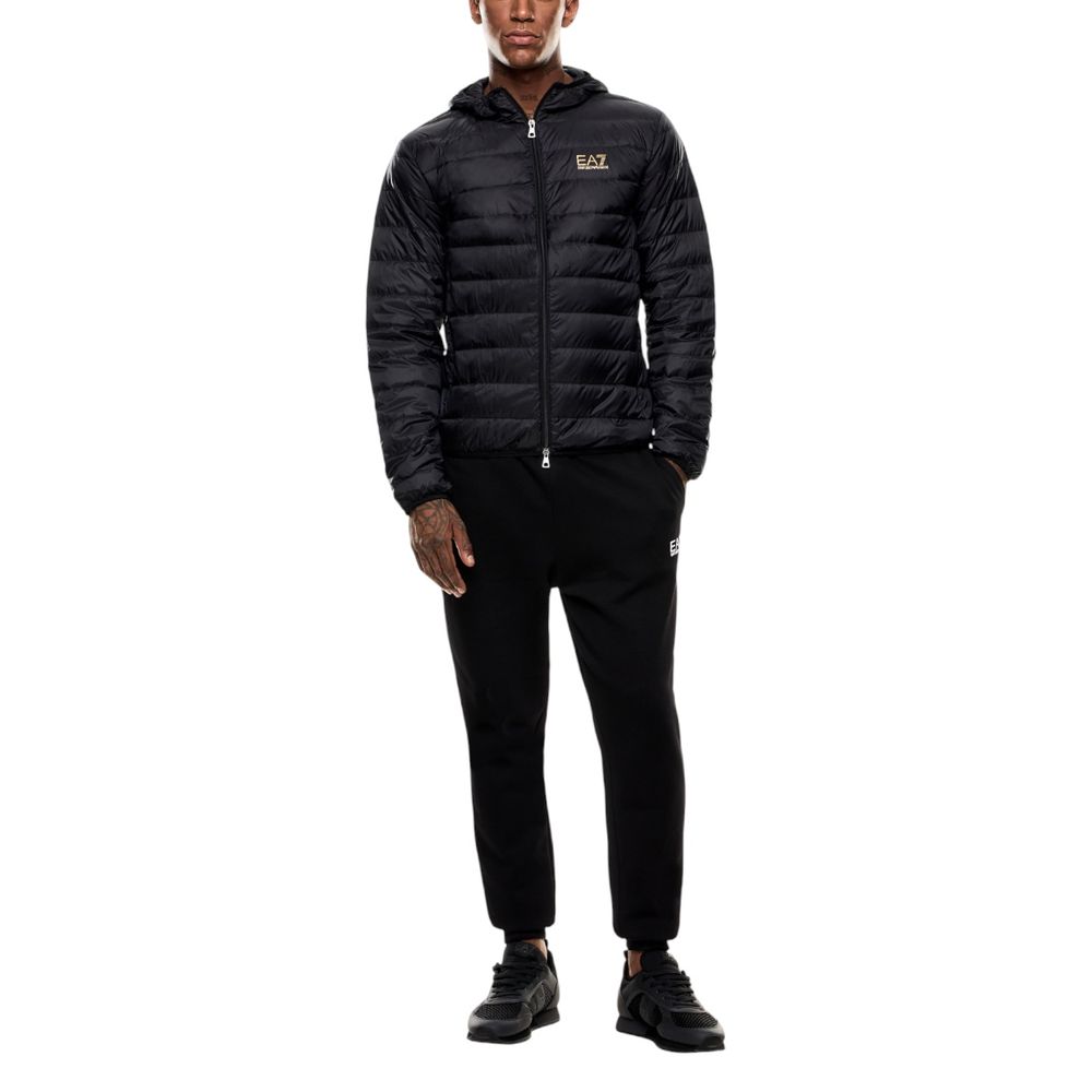 EA7 Emporio Armani Bicolor Polyamide Full-Length Jacket