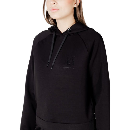 Armani Exchange Black Viscose Hoodie