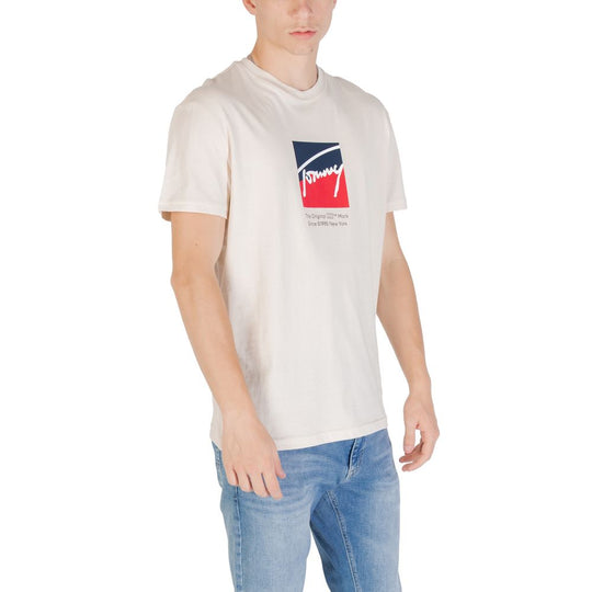 Tommy Hilfiger Jeans Beige Recycled Cotton T-Shirt