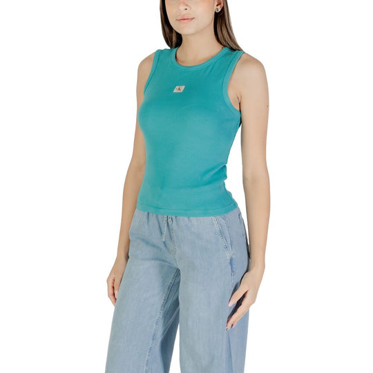 Calvin Klein Jeans Blue Cotton Top