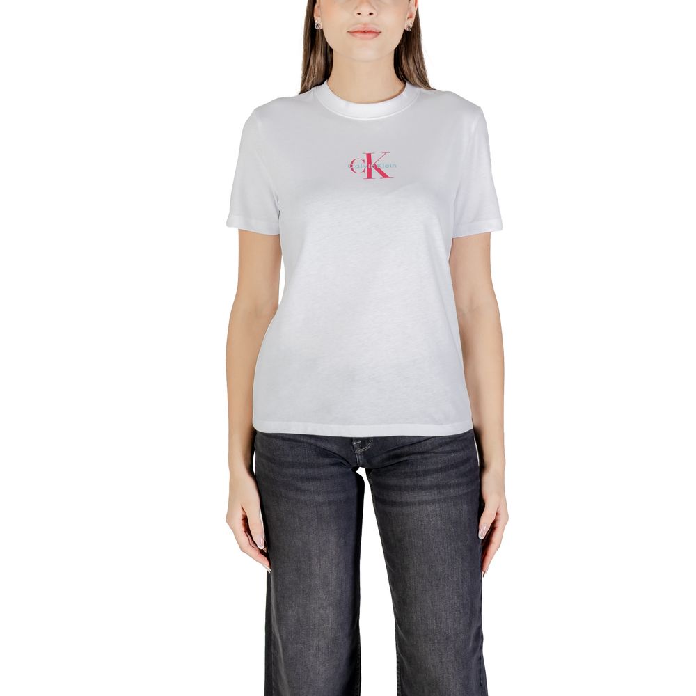 Calvin Klein Jeans White Cotton T-Shirt