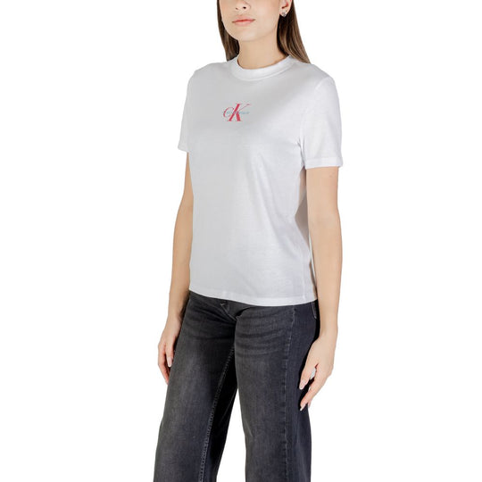 Calvin Klein Jeans White Cotton T-Shirt