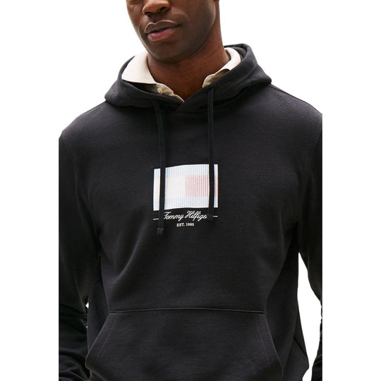 Tommy Hilfiger Black Recycled Cotton Hoodie