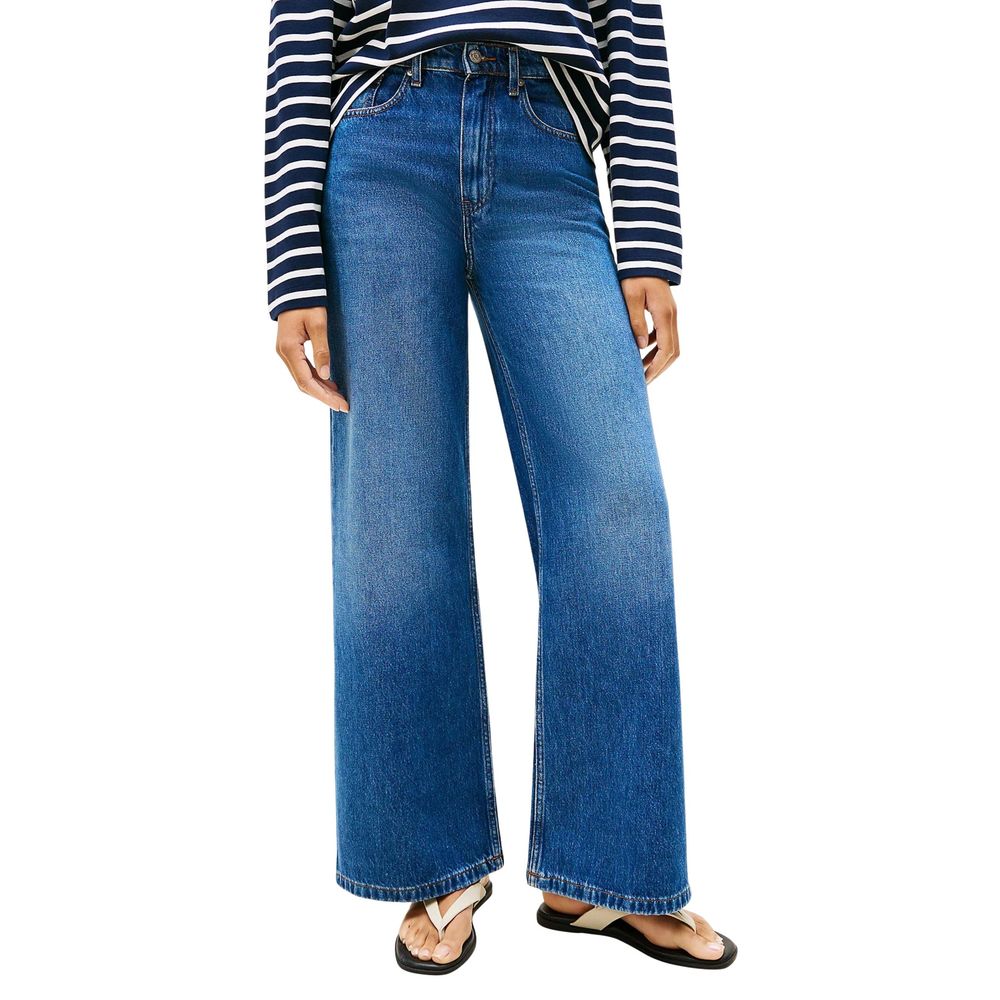 Tommy Hilfiger Blue Recycled Cotton Bootcut Jeans
