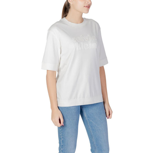 Calvin Klein Jeans White Cotton T-Shirt