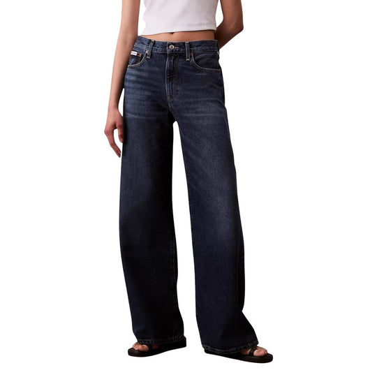 Calvin Klein Jeans Blue Recycled Cotton Bootcut Jeans