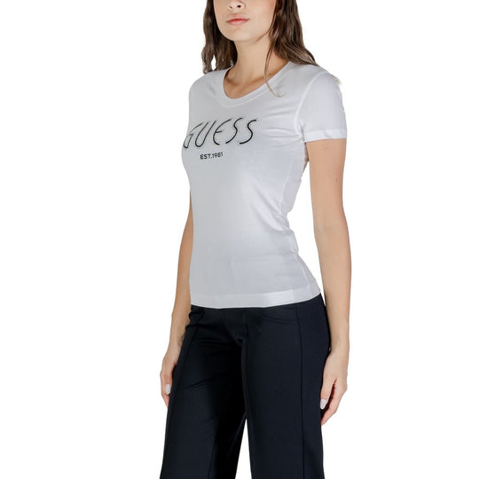 Guess White Cotton T-Shirt