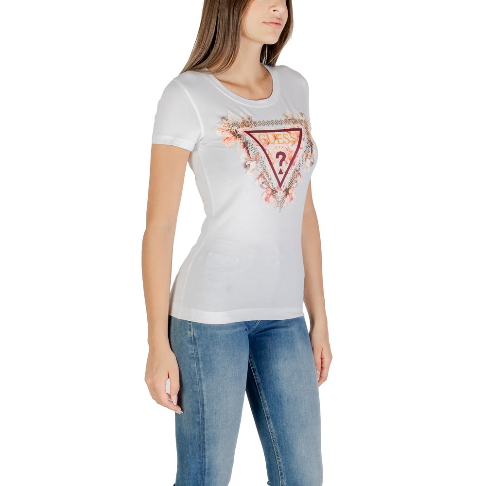 Guess White Cotton T-Shirt