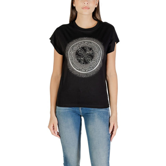 Guess Black Cotton T-Shirt