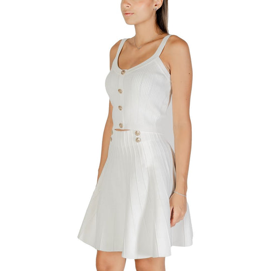 Guess Cream Viscose Tank Tops