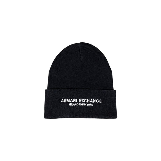 Armani Exchange Black Polyester Cap (Baseball Hat)