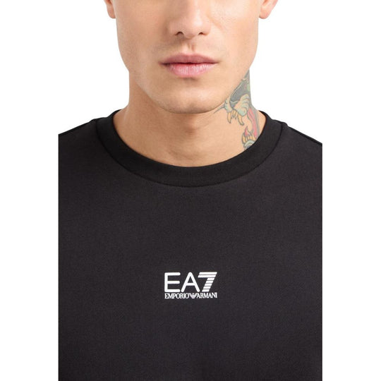 EA7 Emporio Armani Black Cotton Sweatshirt