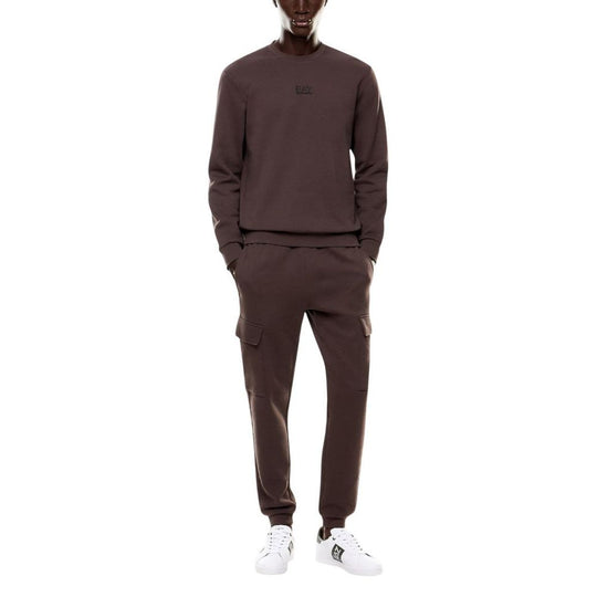 EA7 Emporio Armani Brown Cotton Sweatshirt