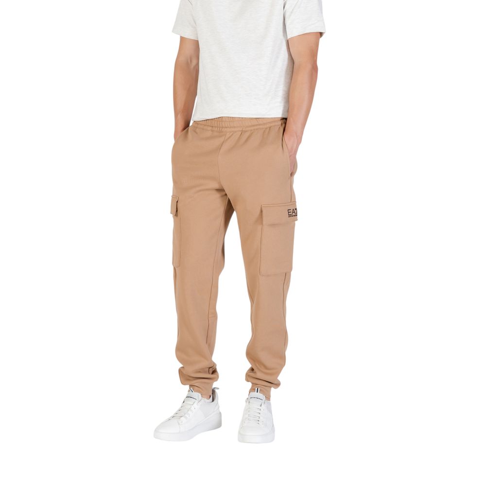 EA7 Emporio Armani Beige Cotton Joggers (Workout Pants)