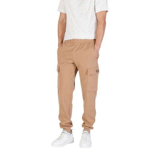 EA7 Emporio Armani Beige Cotton Joggers (Workout Pants)