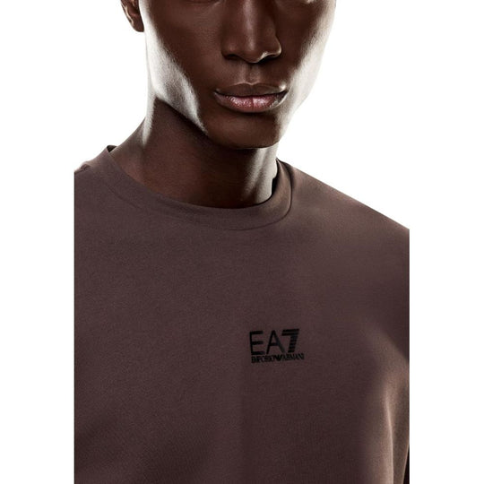 EA7 Emporio Armani Brown Cotton Sweatshirt