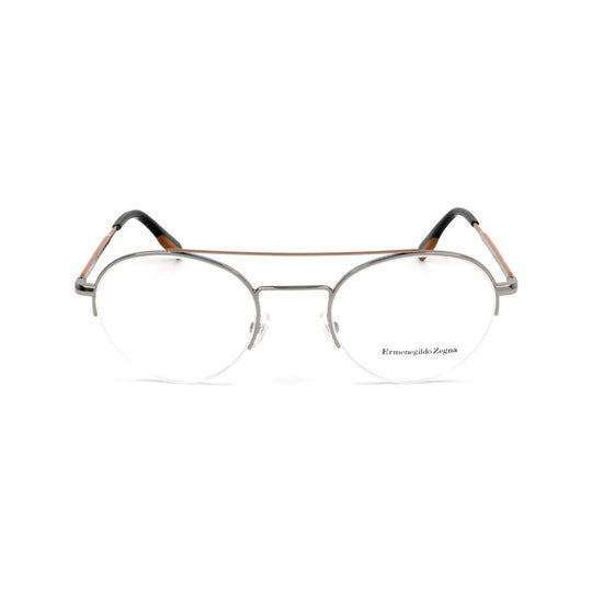 Ermenegildo Zegna Gray Metal Glasses (Frames)
