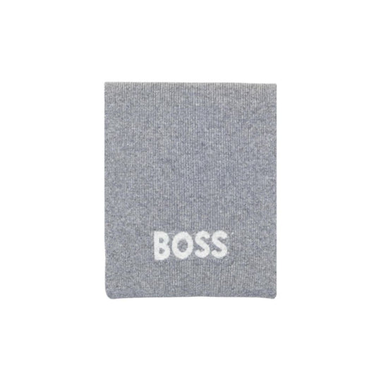 Hugo Boss Gray Polyacrylic Scarf