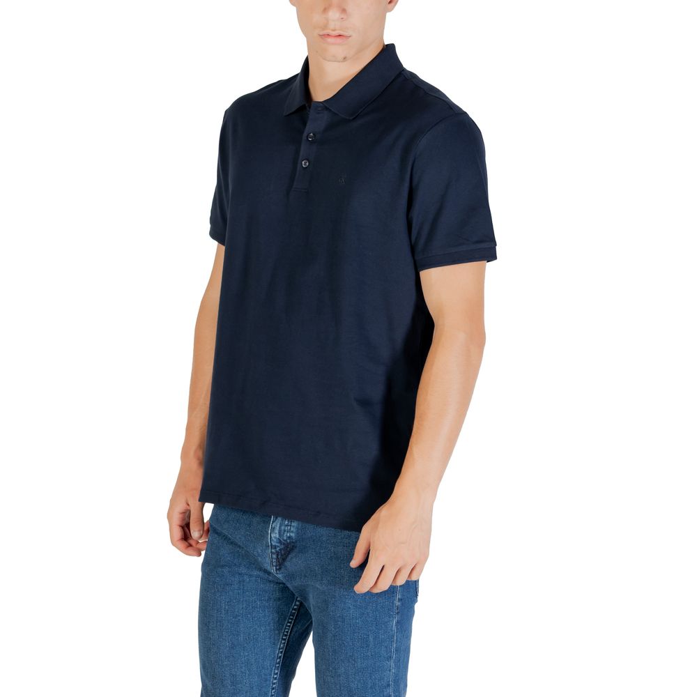 Calvin Klein Jeans Blue Cotton Polo Shirt