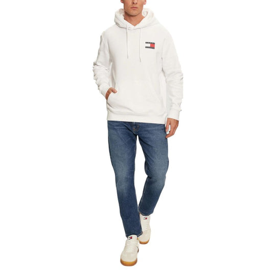 Tommy Hilfiger Jeans White Cotton Hoodie