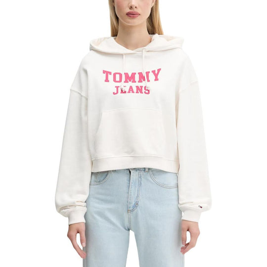 Tommy Hilfiger Jeans Cream Recycled Cotton Hoodie