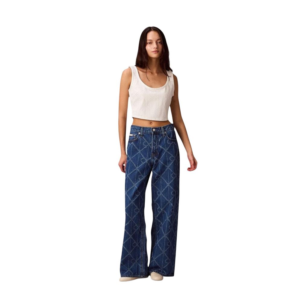 Calvin Klein Jeans Blue Cotton Boyfriend Jeans
