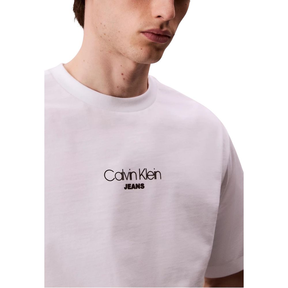 Calvin Klein Jeans White Cotton T-Shirt