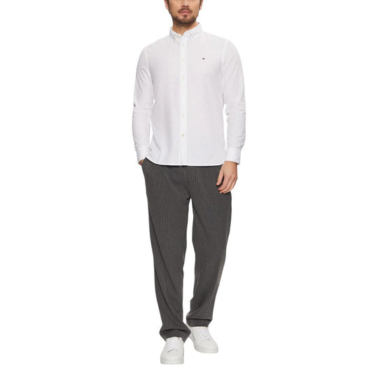 Tommy Hilfiger White Recycled Cotton Dress Shirt